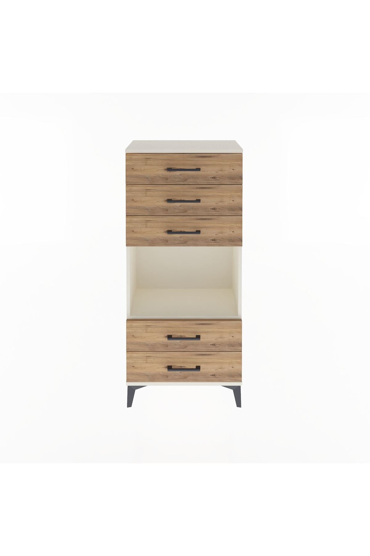 Arges Dolap Tek Raflı 5 Çekmeceli 60x30x134 - S17M061V3A