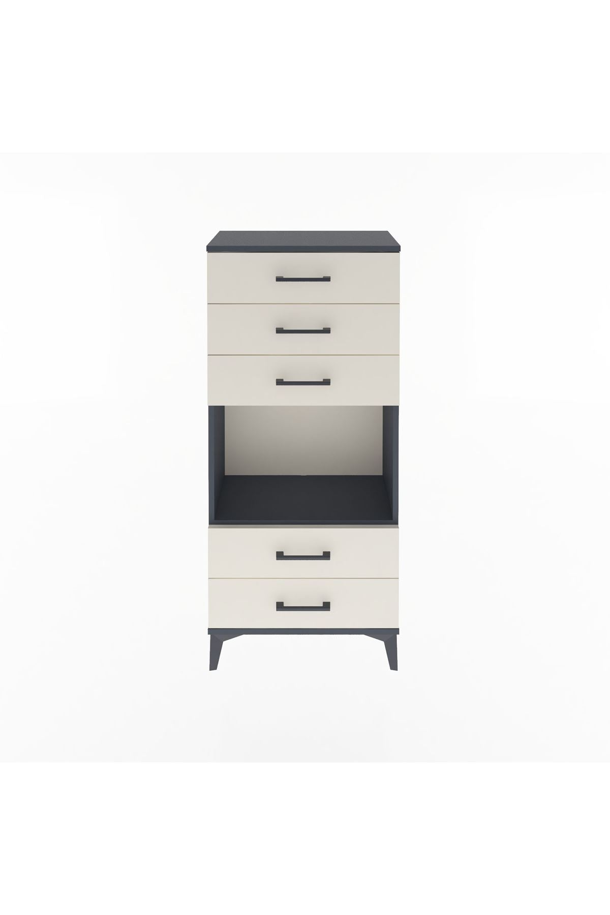Arges Dolap Tek Raflı 5 Çekmeceli 60x30x134 - S17M061V4A
