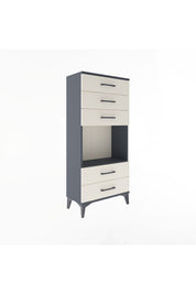 Arges Dolap Tek Raflı 5 Çekmeceli 60x30x134 - S17M061V4A
