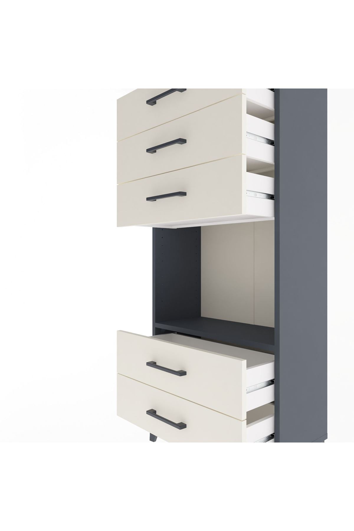 Arges Dolap Tek Raflı 5 Çekmeceli 60x30x134 - S17M061V4A