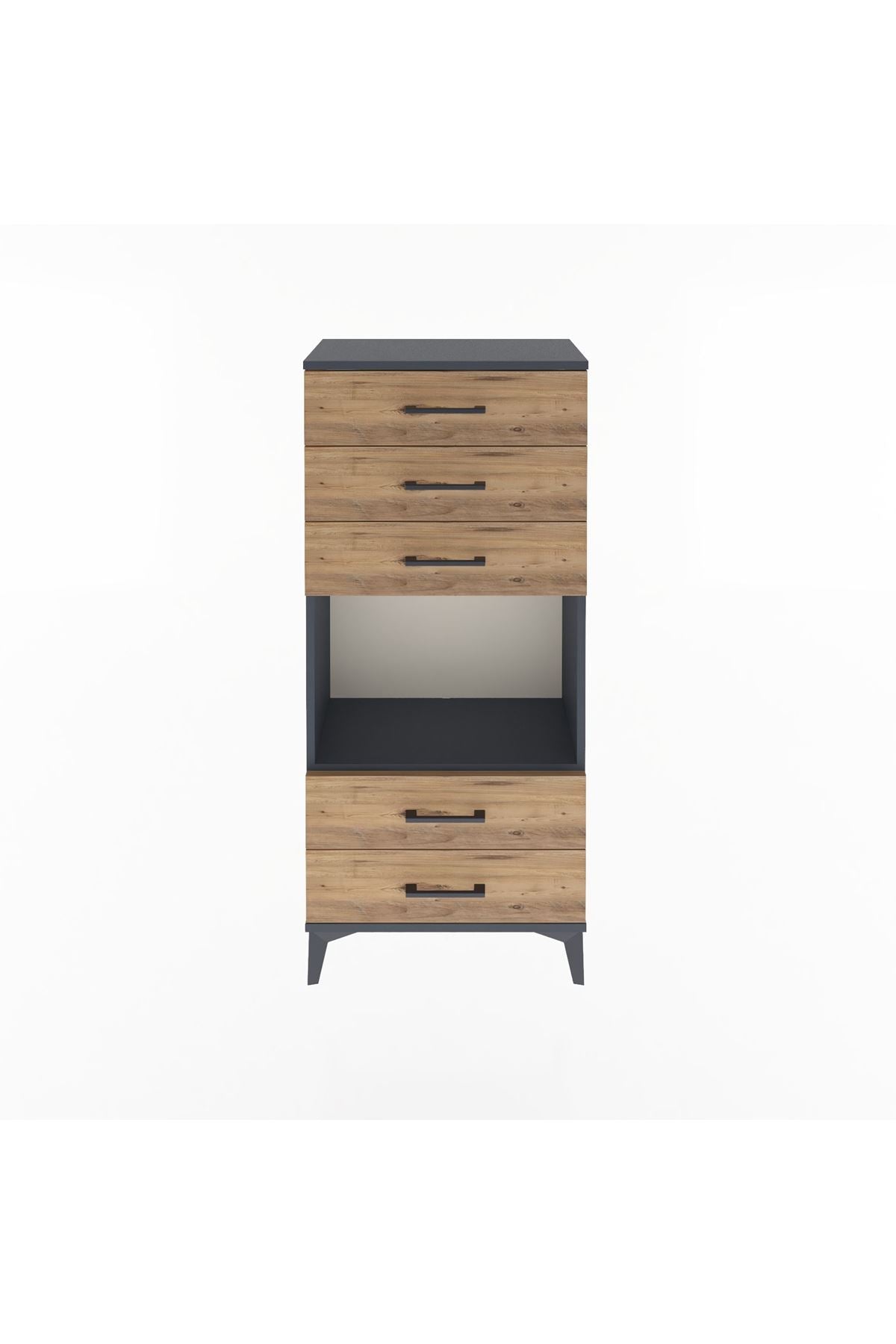 Arges Dolap Tek Raflı 5 Çekmeceli 60x30x134 - S17M061V6A