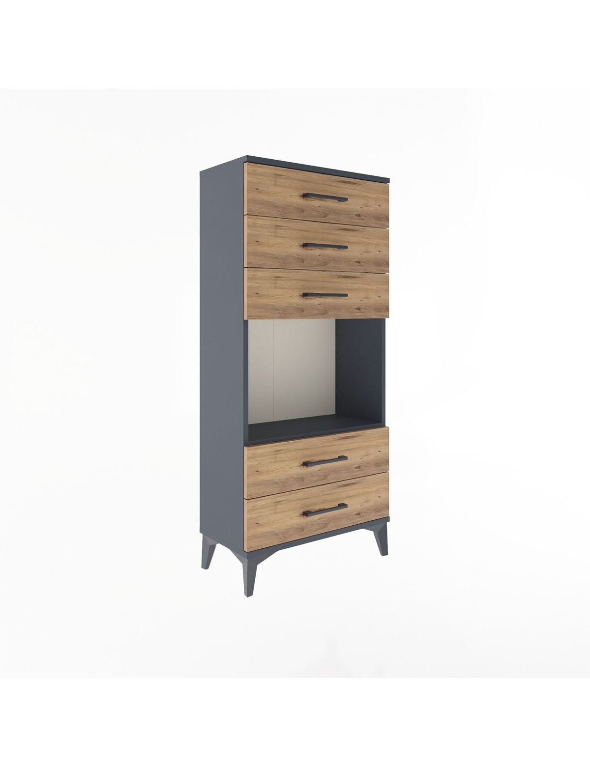 Arges Dolap Tek Raflı 5 Çekmeceli 60x30x134 - S17M061V6A