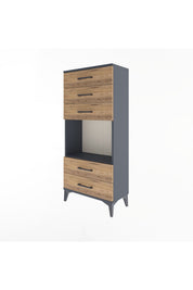 Arges Dolap Tek Raflı 5 Çekmeceli 60x30x134 - S17M061V6A