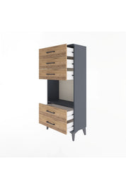 Arges Dolap Tek Raflı 5 Çekmeceli 60x30x134 - S17M061V6A
