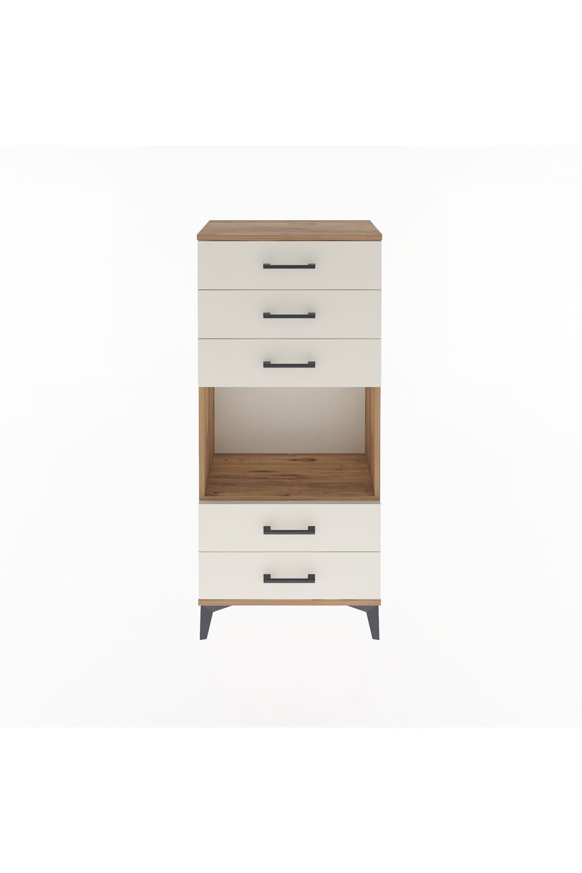 Arges Dolap Tek Raflı 5 Çekmeceli 60x30x134 - S17M061V7A