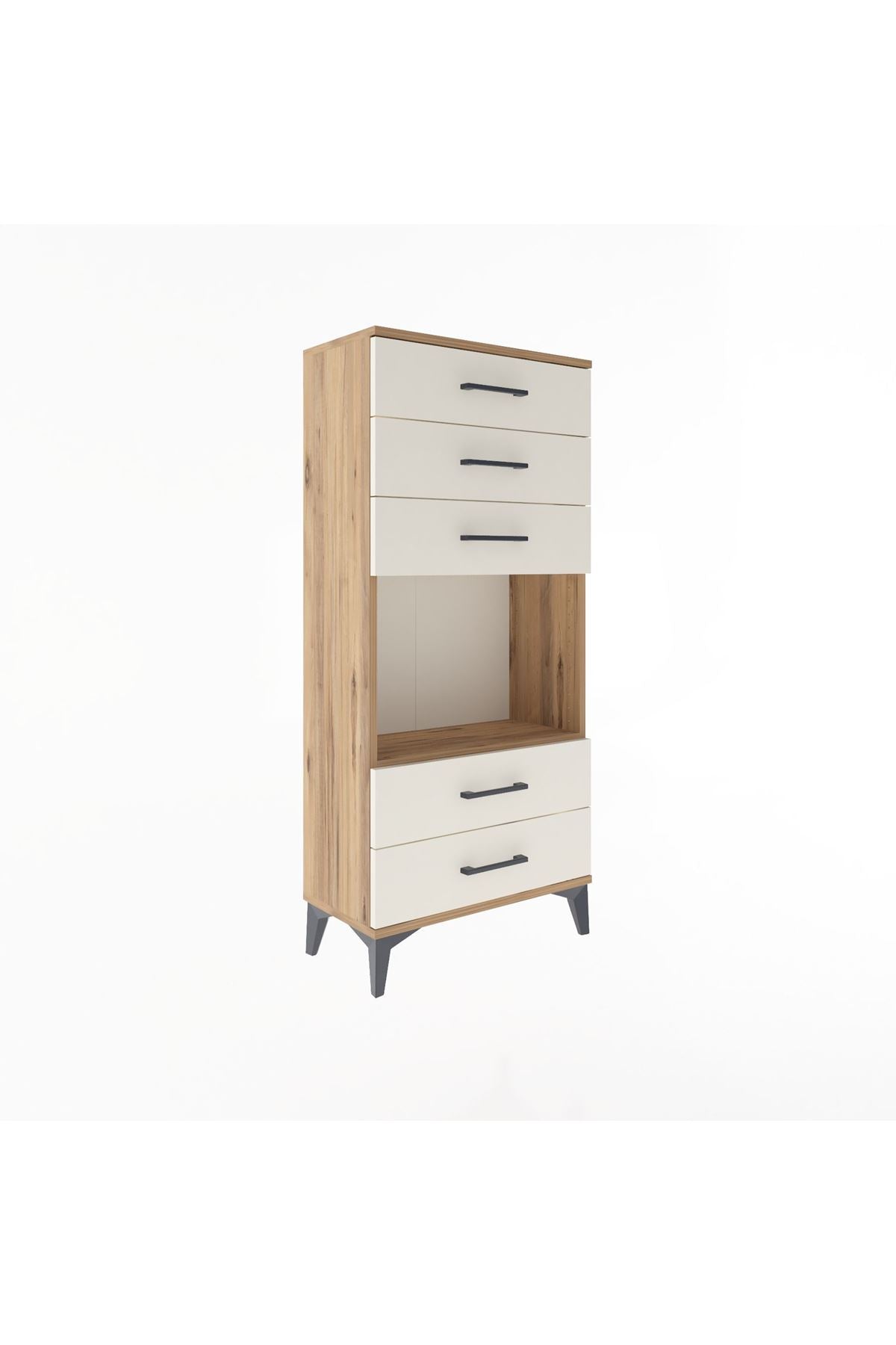 Arges Dolap Tek Raflı 5 Çekmeceli 60x30x134 - S17M061V7A