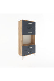 Arges Dolap Tek Raflı 5 Çekmeceli 60x30x134 - S17M061V8A