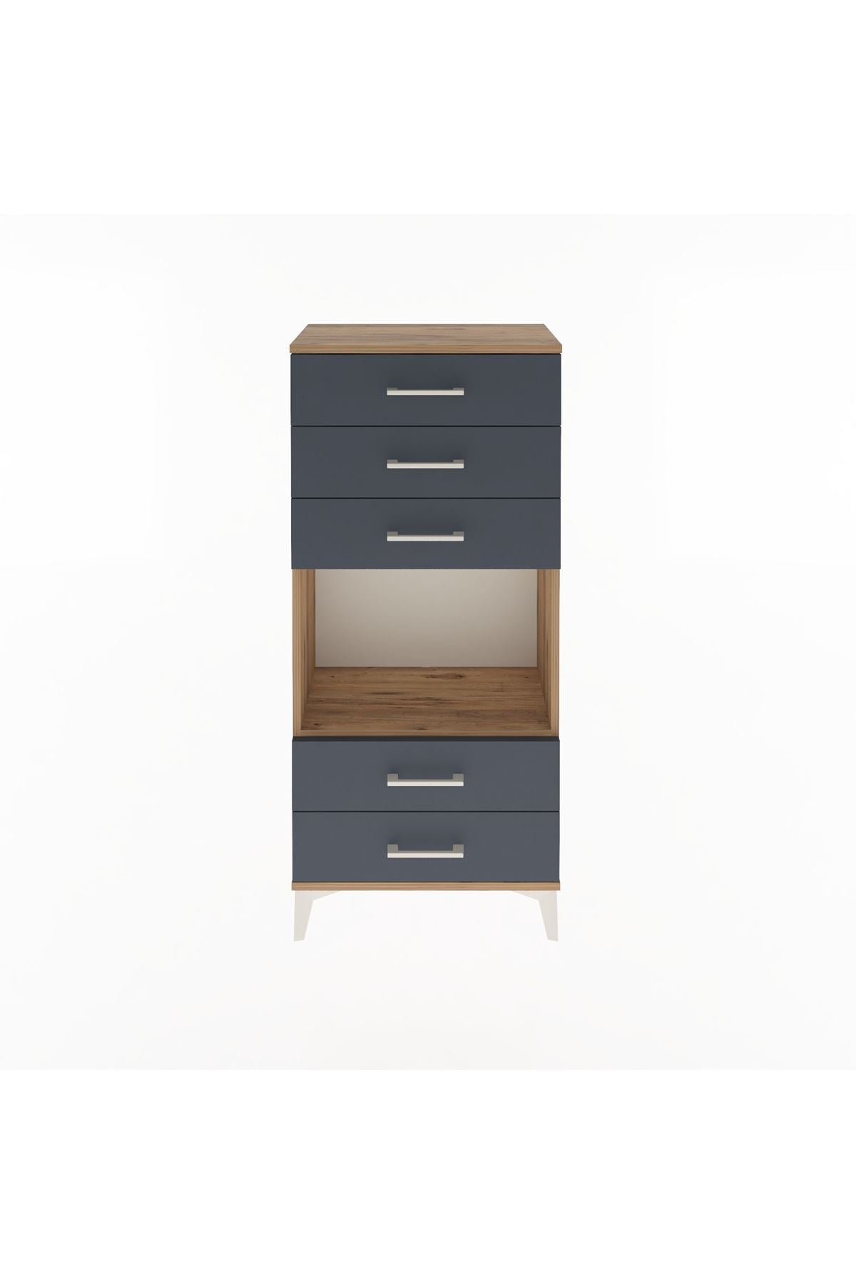 Arges Dolap Tek Raflı 5 Çekmeceli 60x30x134 - S17M061V8A