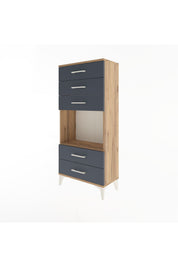 Arges Dolap Tek Raflı 5 Çekmeceli 60x30x134 - S17M061V8A
