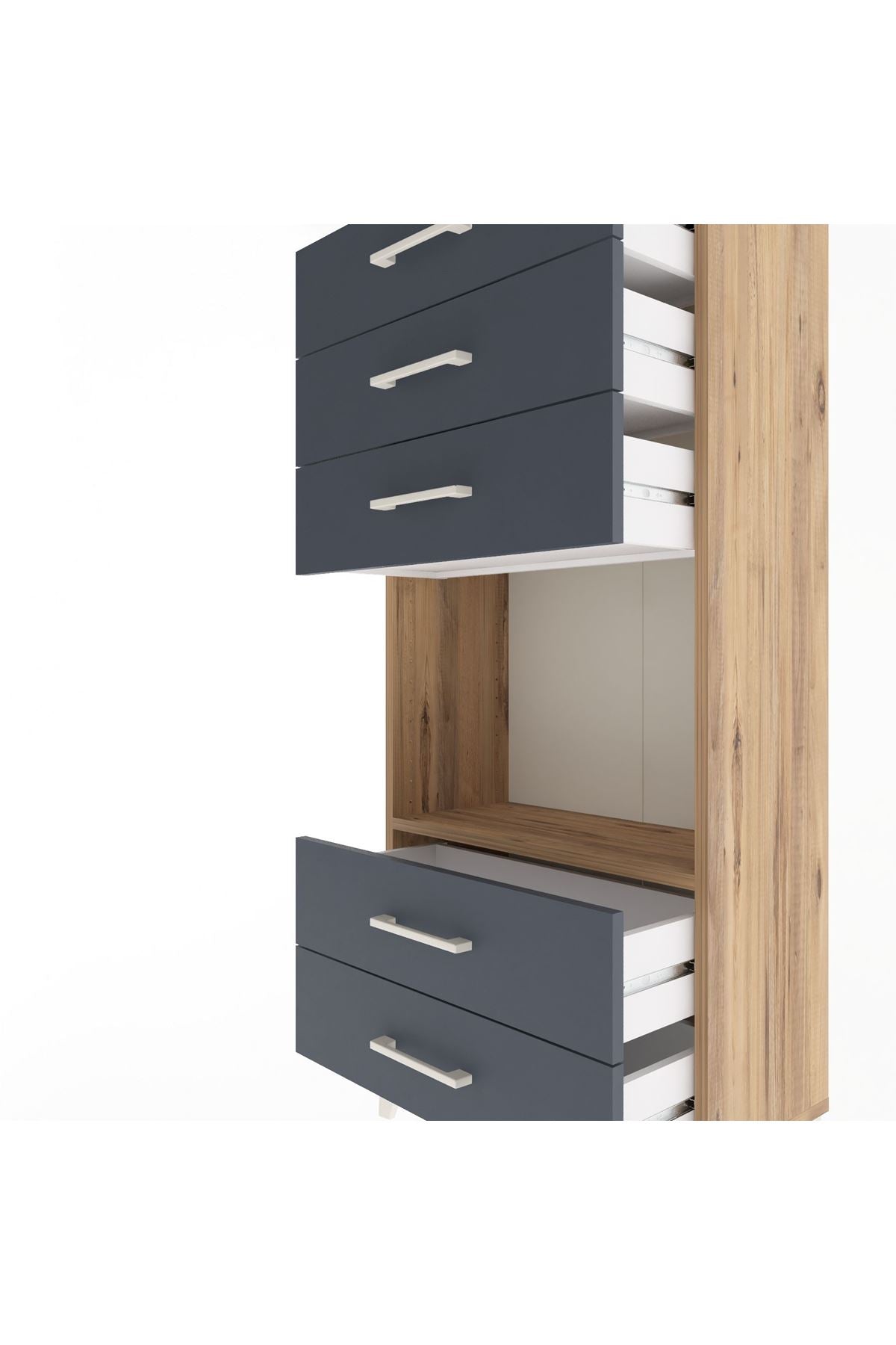 Arges Dolap Tek Raflı 5 Çekmeceli 60x30x134 - S17M061V8A
