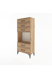 Arges Dolap Tek Raflı 5 Çekmeceli 60x30x134 - S17M061V9A