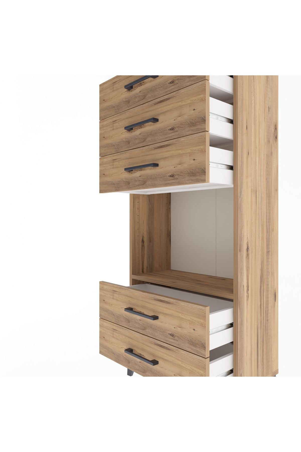 Arges Dolap Tek Raflı 5 Çekmeceli 60x30x134 - S17M061V9A