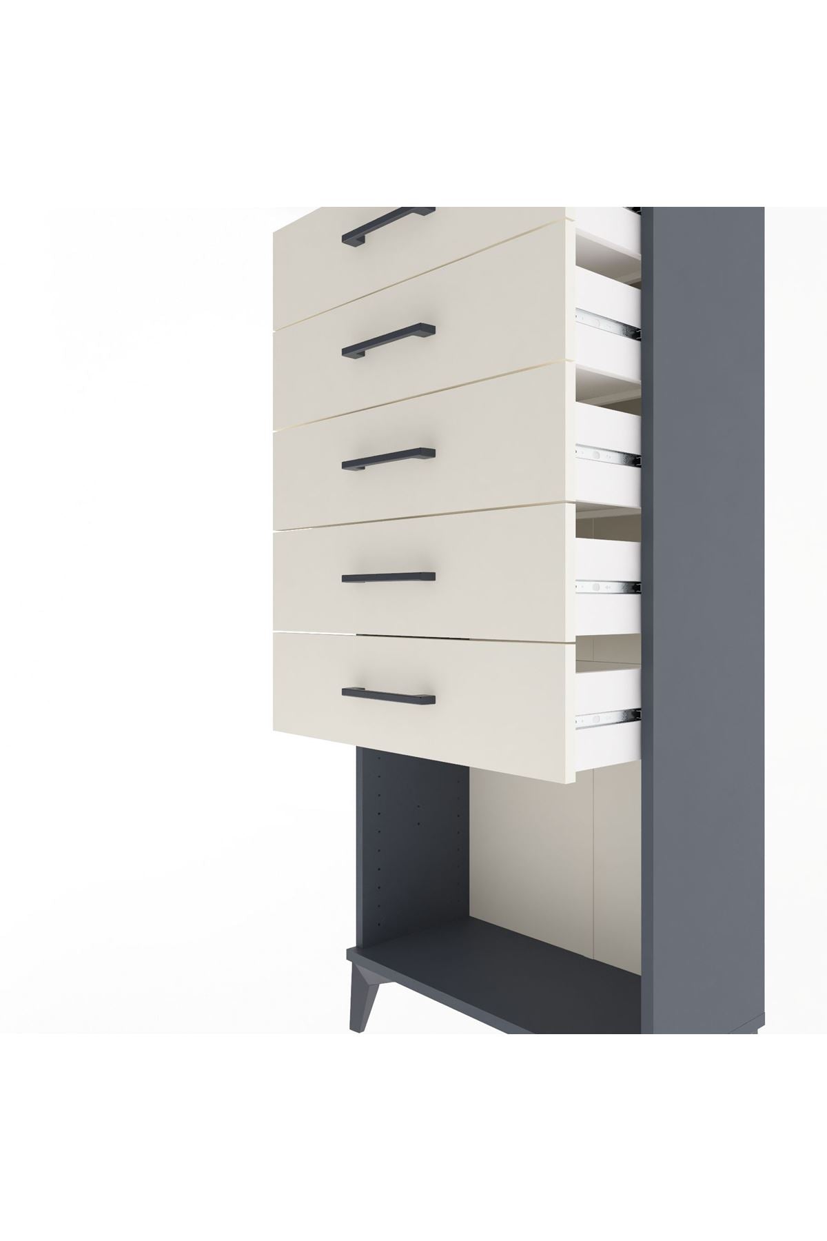 Arges Dolap 5 Çekmeceli 60x30x134 - S17M062V4A