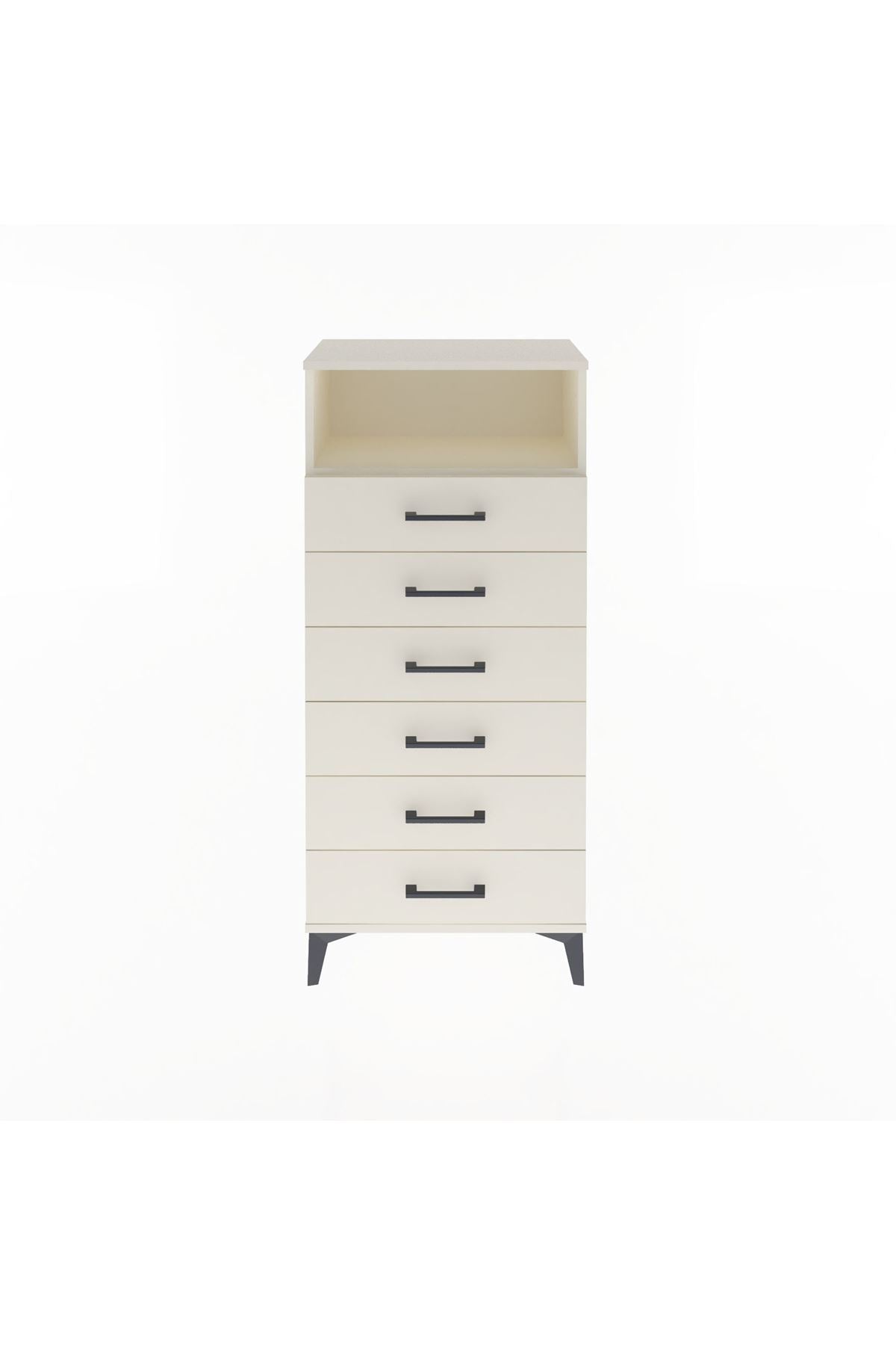 Arges Dolap Tek Raflı 6 Çekmeceli 60x30x134 - S17M063V1A