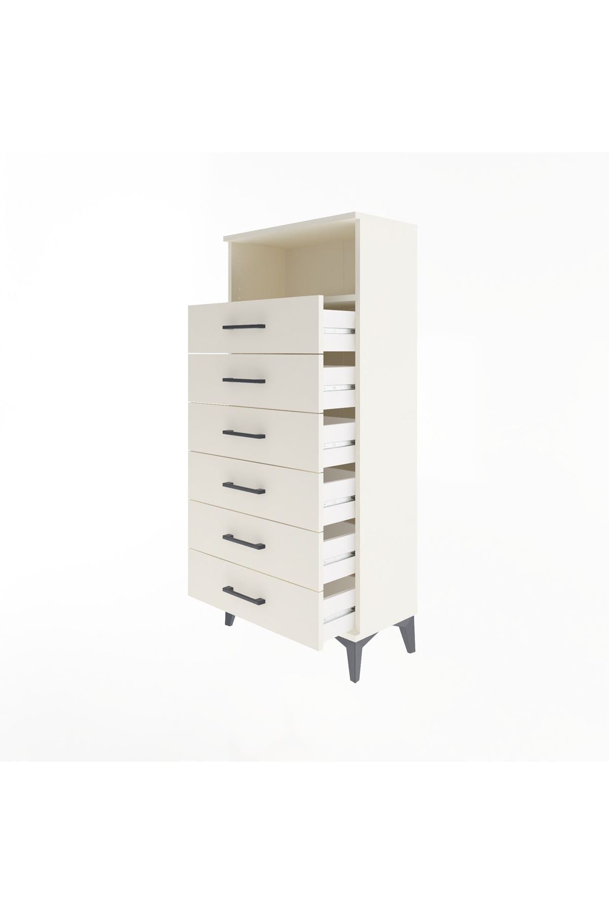Arges Dolap Tek Raflı 6 Çekmeceli 60x30x134 - S17M063V1A