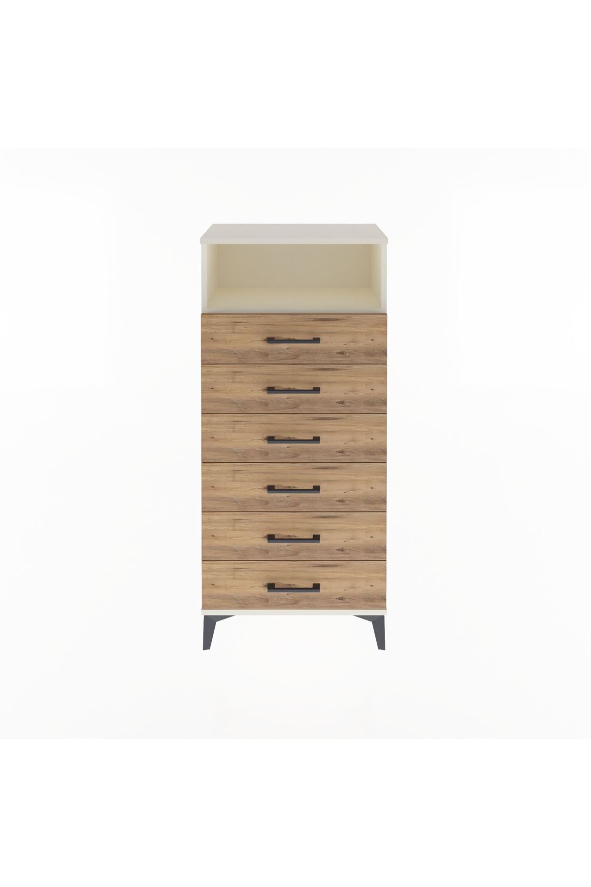 Arges Dolap Tek Raflı 6 Çekmeceli 60x30x134 - S17M063V3A