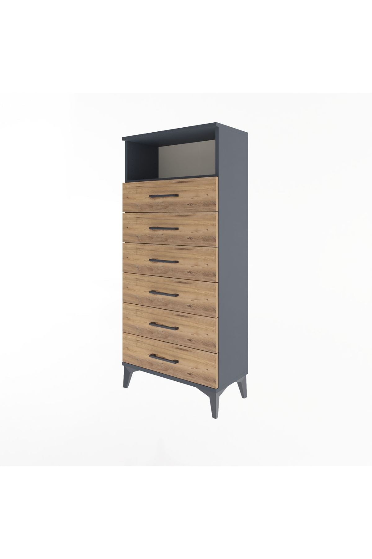 Arges Dolap Tek Raflı 6 Çekmeceli 60x30x134 - S17M063V6A