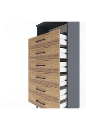 Arges Dolap Tek Raflı 6 Çekmeceli 60x30x134 - S17M063V6A