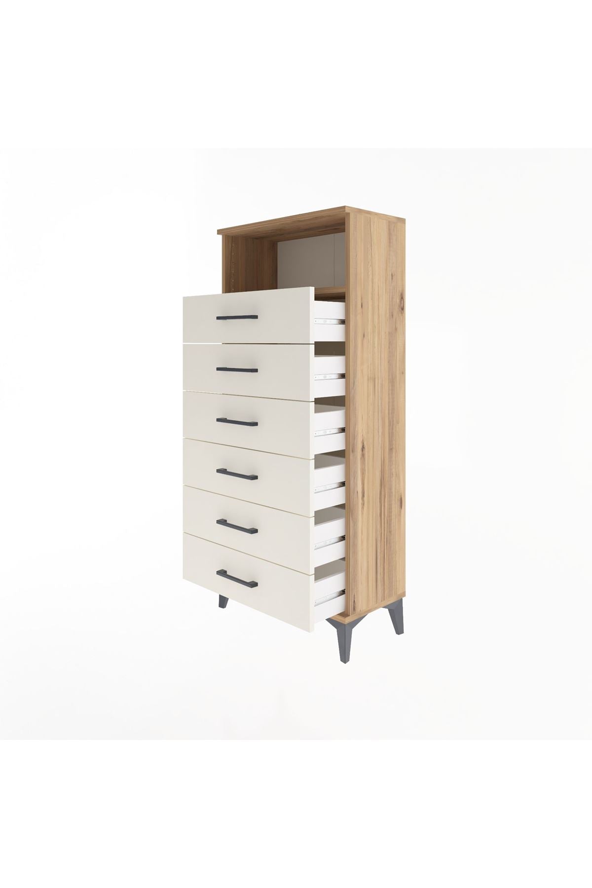 Arges Dolap Tek Raflı 6 Çekmeceli 60x30x134 - S17M063V7A