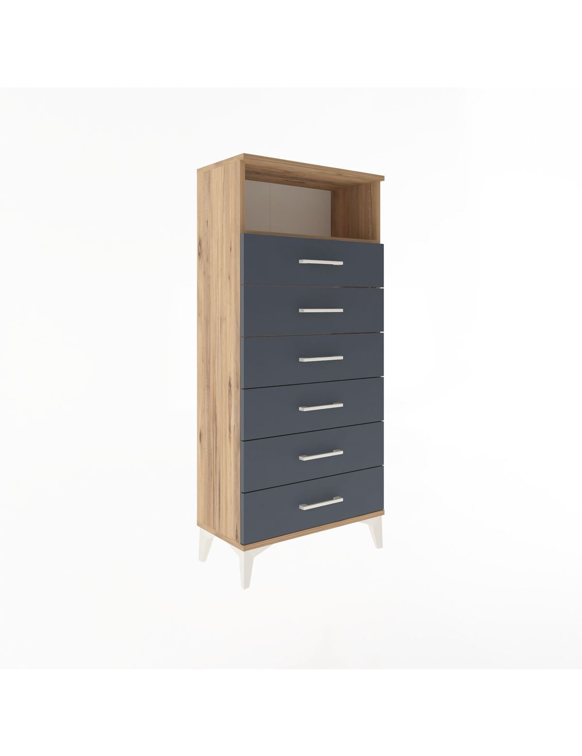Arges Dolap Tek Raflı 6 Çekmeceli 60x30x134 - S17M063V8A