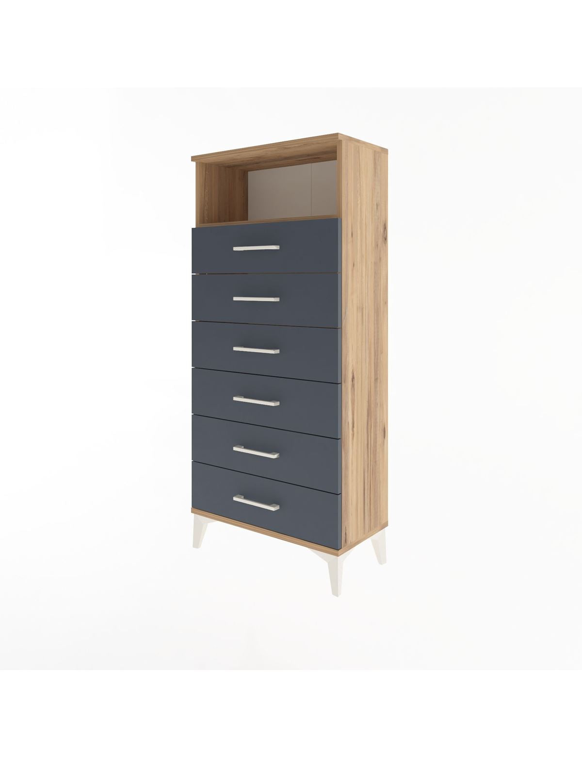 Arges Dolap Tek Raflı 6 Çekmeceli 60x30x134 - S17M063V8A