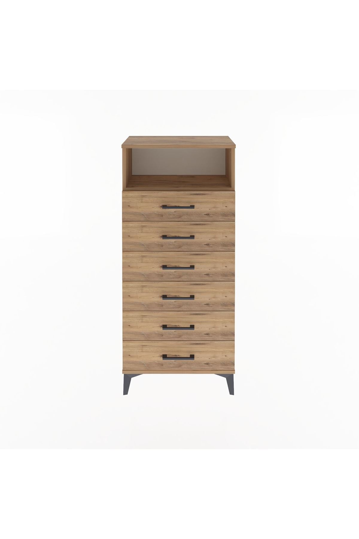 Arges Dolap Tek Raflı 6 Çekmeceli 60x30x134 - S17M063V9A