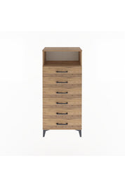 Arges Dolap Tek Raflı 6 Çekmeceli 60x30x134 - S17M063V9A
