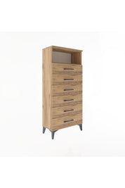 Arges Dolap Tek Raflı 6 Çekmeceli 60x30x134 - S17M063V9A