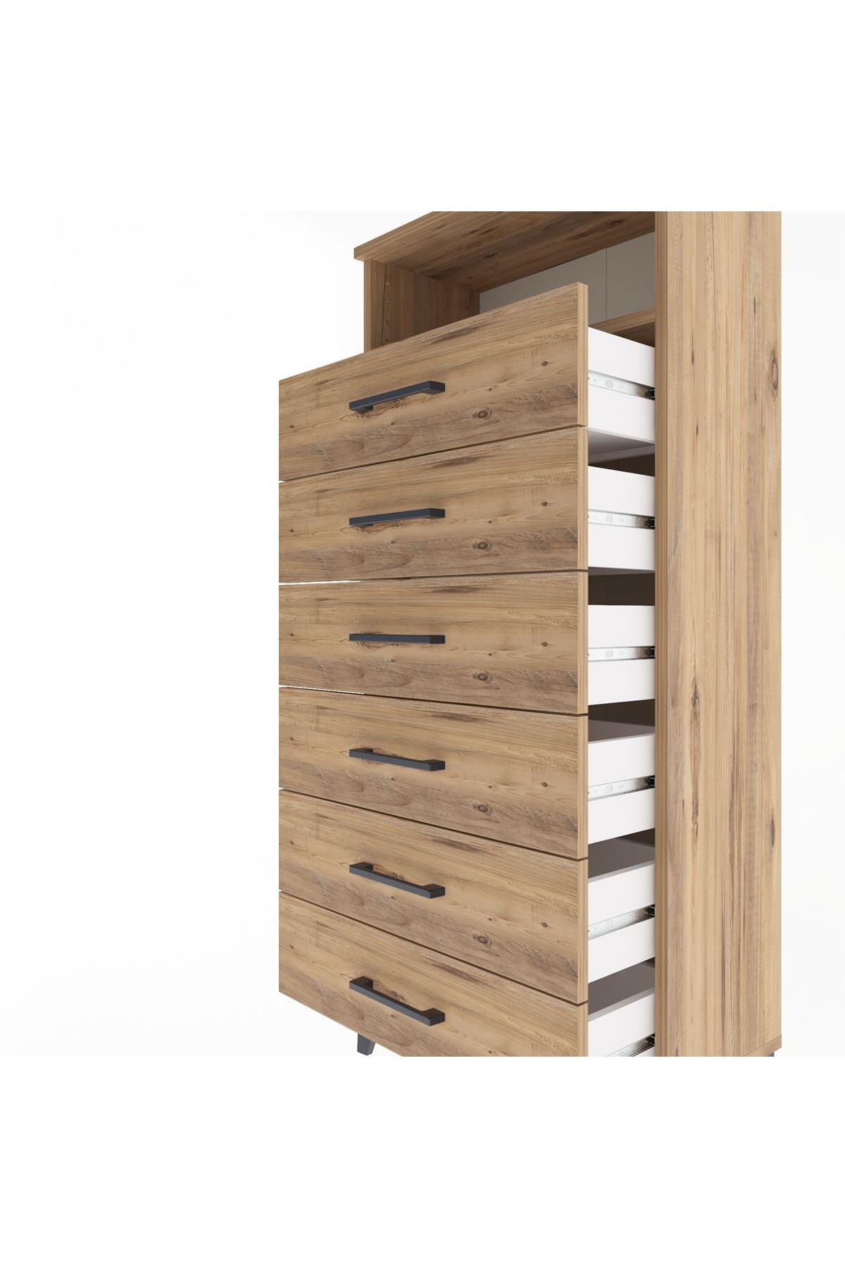 Arges Dolap Tek Raflı 6 Çekmeceli 60x30x134 - S17M063V9A