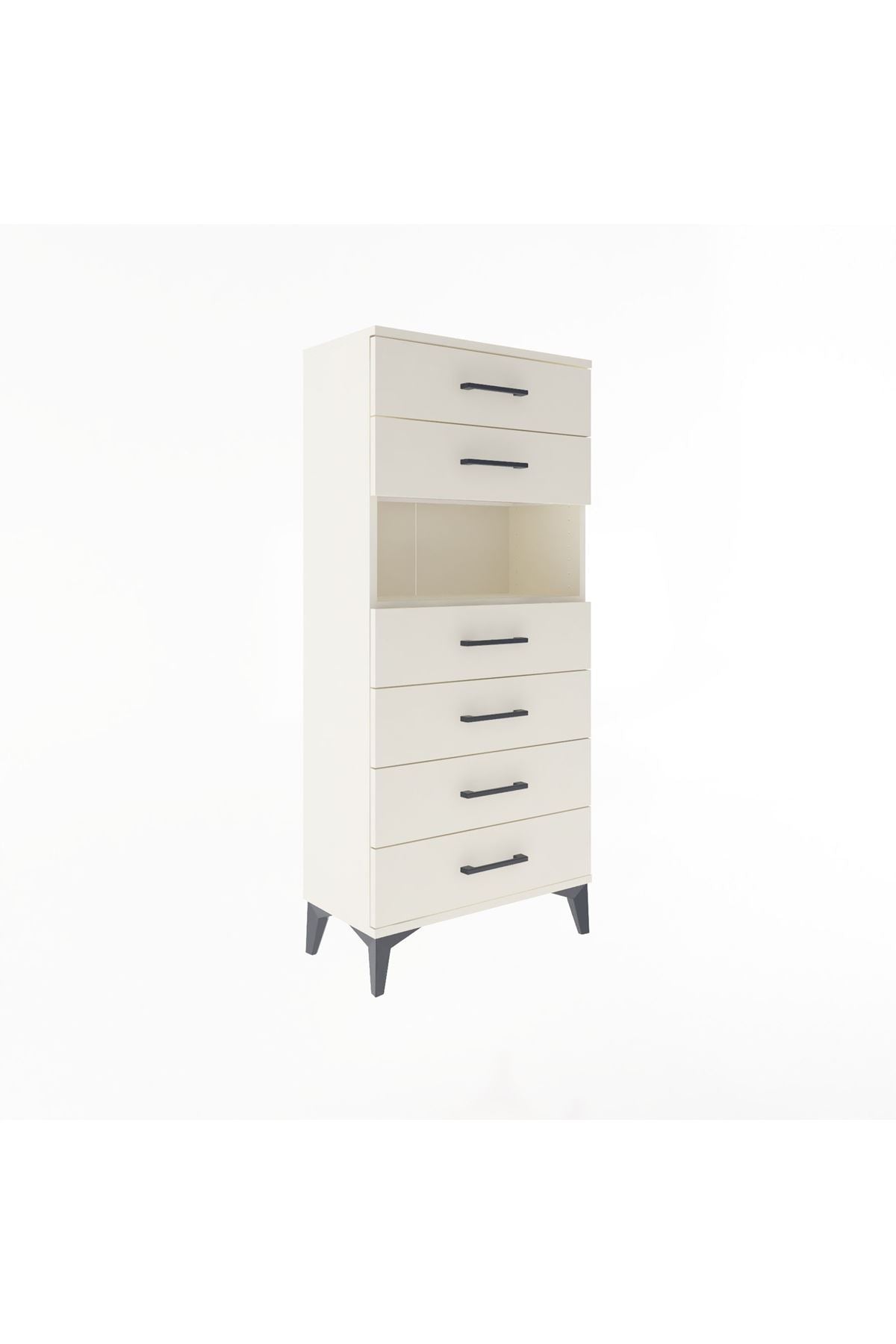 Arges Dolap Tek Raflı 6 Çekmeceli 60x30x134 - S17M064V1A