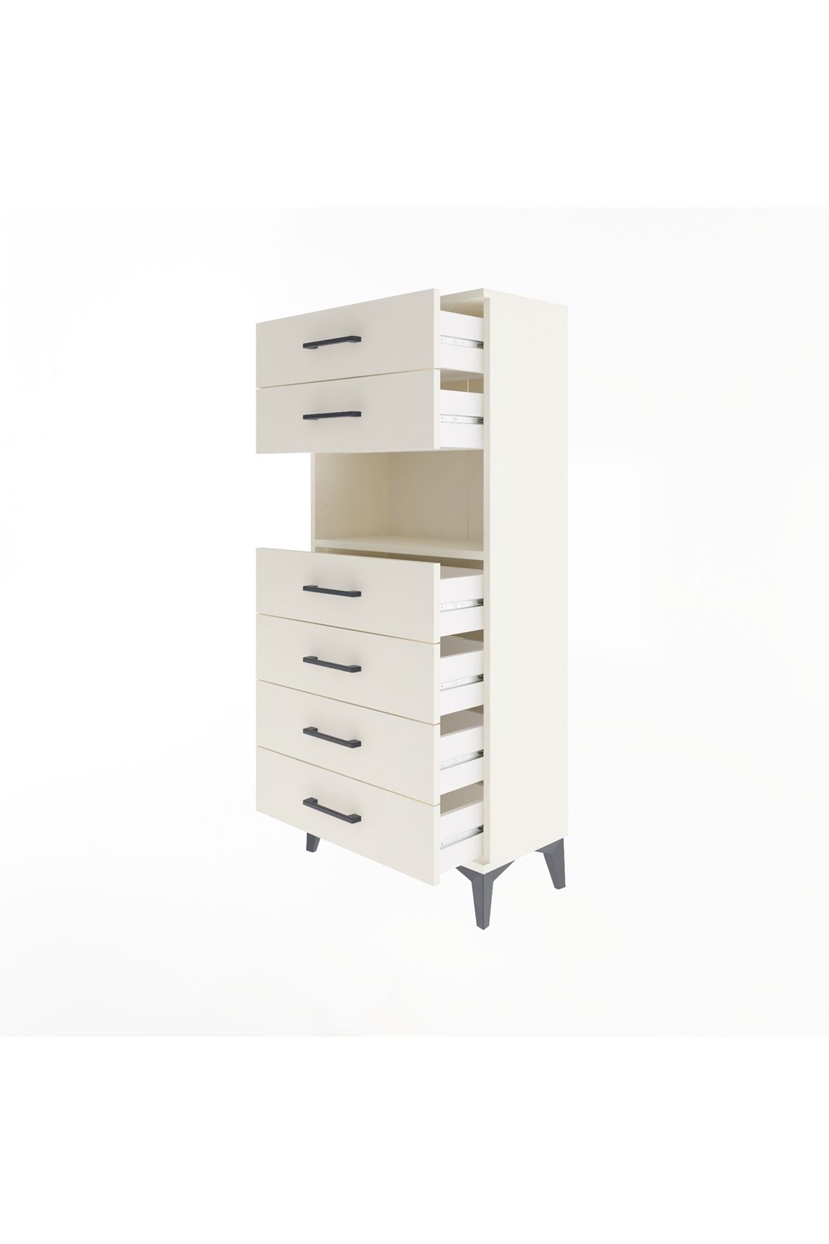 Arges Dolap Tek Raflı 6 Çekmeceli 60x30x134 - S17M064V1A
