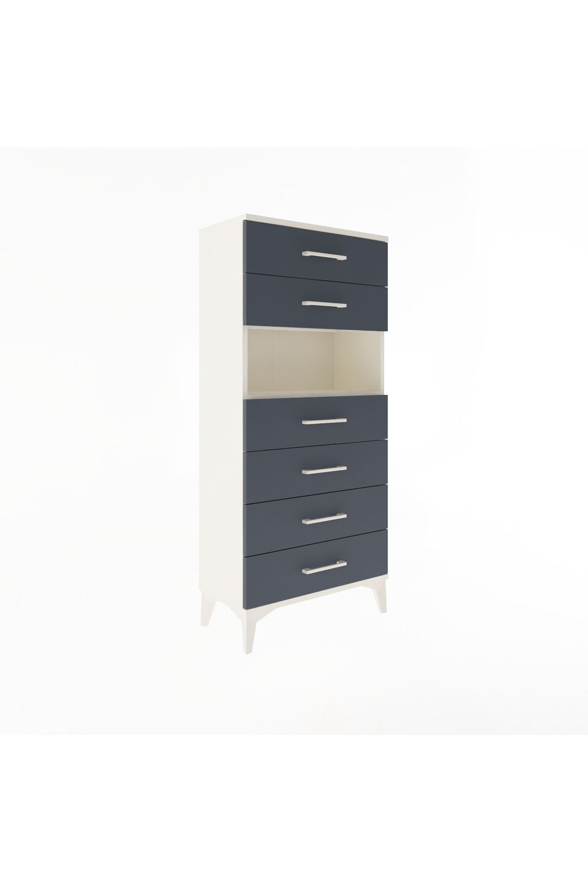 Arges Dolap Tek Raflı 6 Çekmeceli 60x30x134 - S17M064V2A