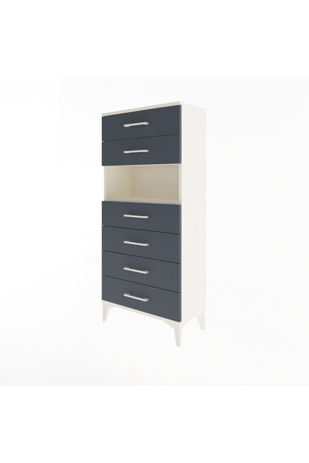 Arges Dolap Tek Raflı 6 Çekmeceli 60x30x134 - S17M064V2A