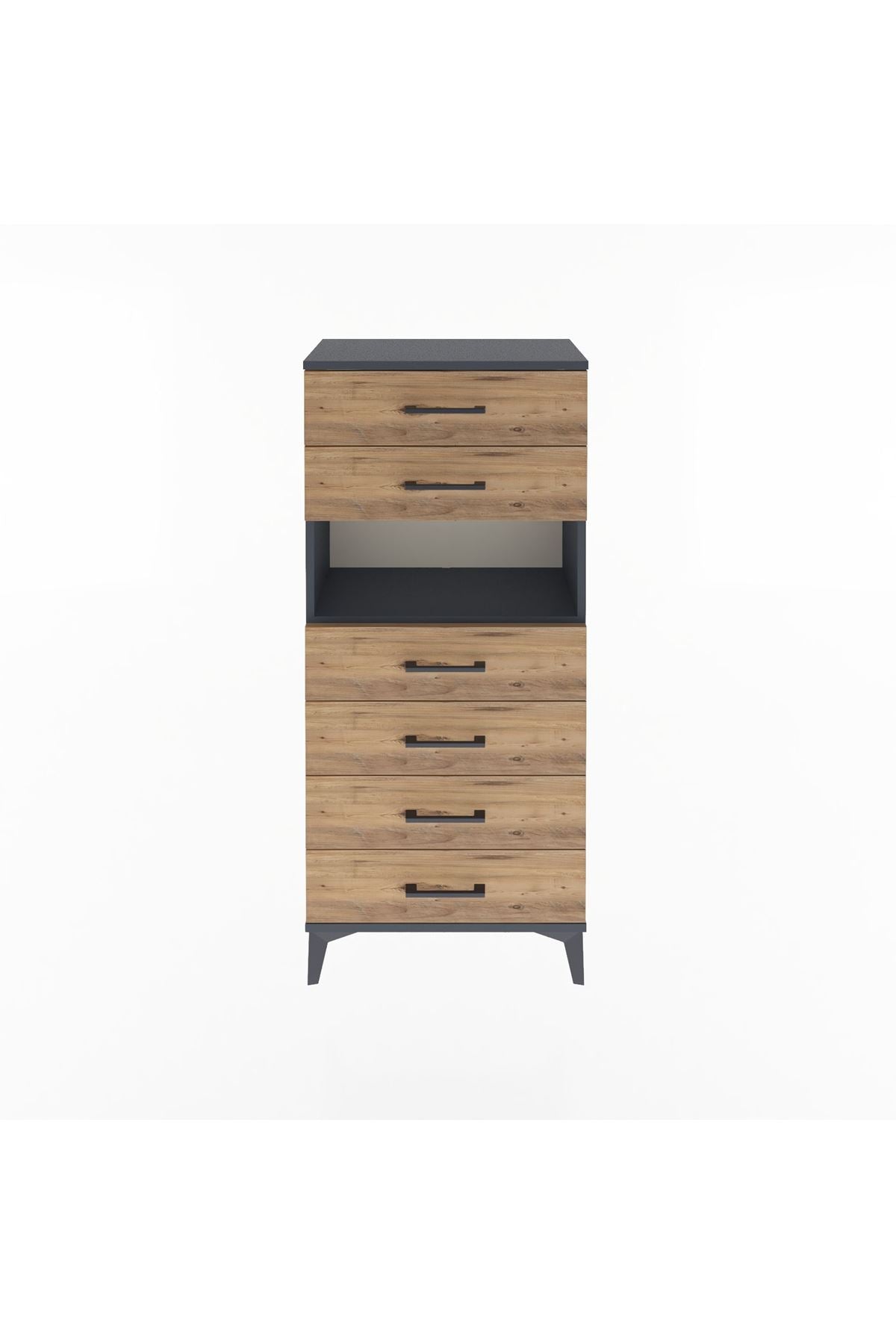 Arges Dolap Tek Raflı 6 Çekmeceli 60x30x134 - S17M064V6A