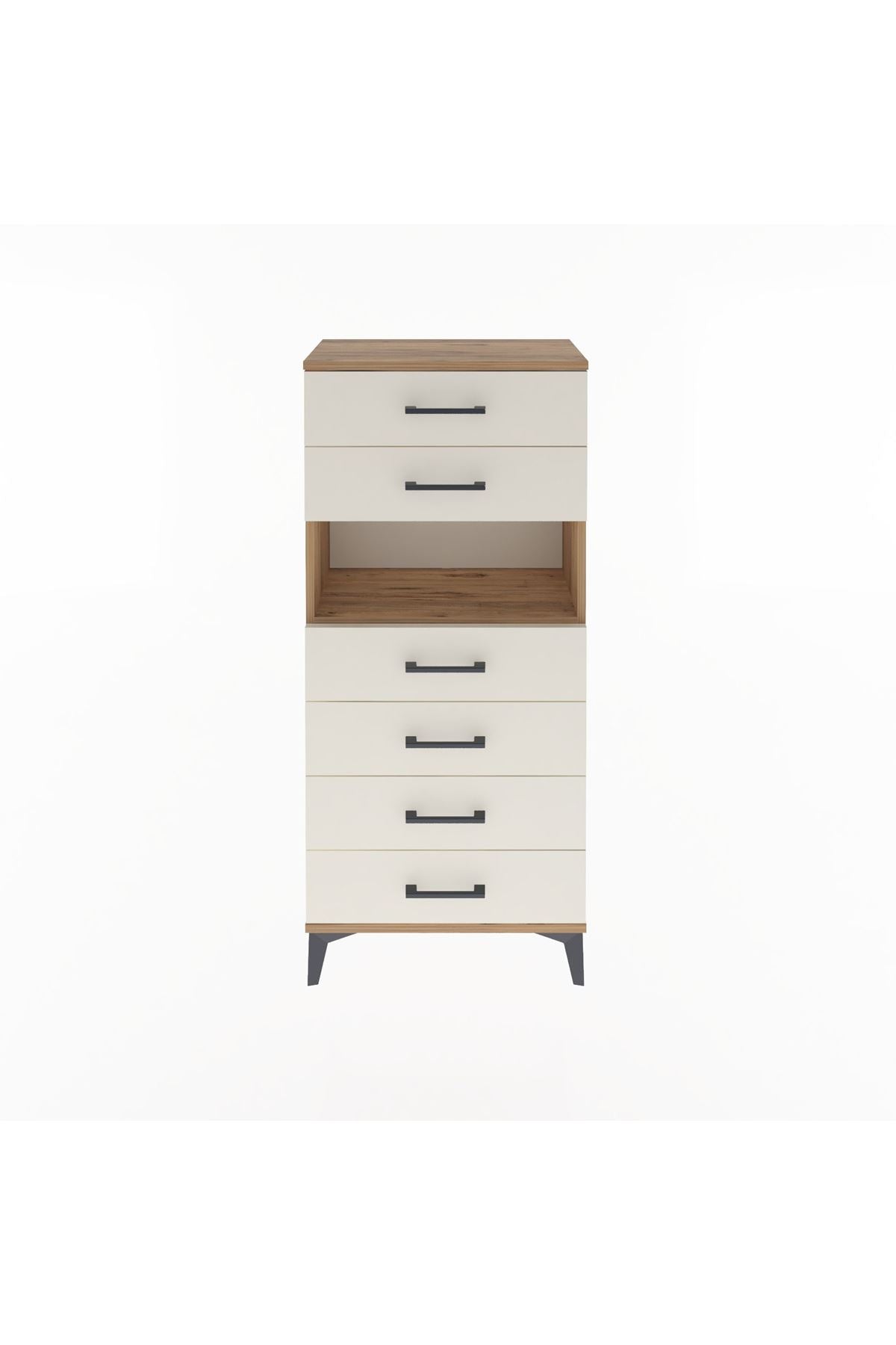 Arges Dolap Tek Raflı 6 Çekmeceli 60x30x134 - S17M064V7A
