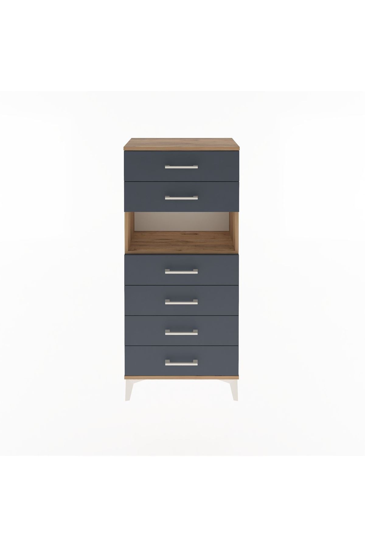 Arges Dolap Tek Raflı 6 Çekmeceli 60x30x134 - S17M064V8A