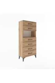 Arges Dolap Tek Raflı 6 Çekmeceli 60x30x134 - S17M064V9A