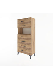 Arges Dolap Tek Raflı 6 Çekmeceli 60x30x134 - S17M064V9A