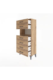 Arges Dolap Tek Raflı 6 Çekmeceli 60x30x134 - S17M064V9A