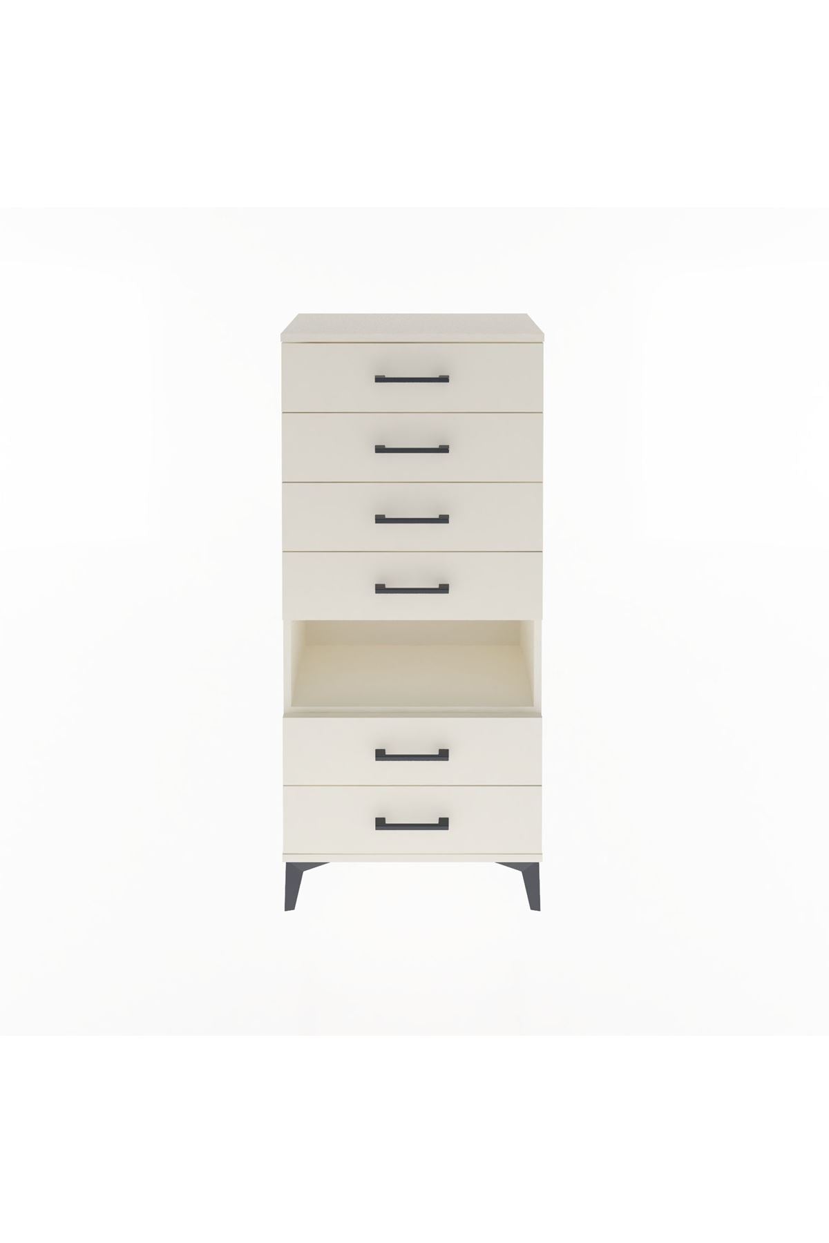 Arges Dolap Tek Raflı 6 Çekmeceli 60x30x134 - S17M065V1A