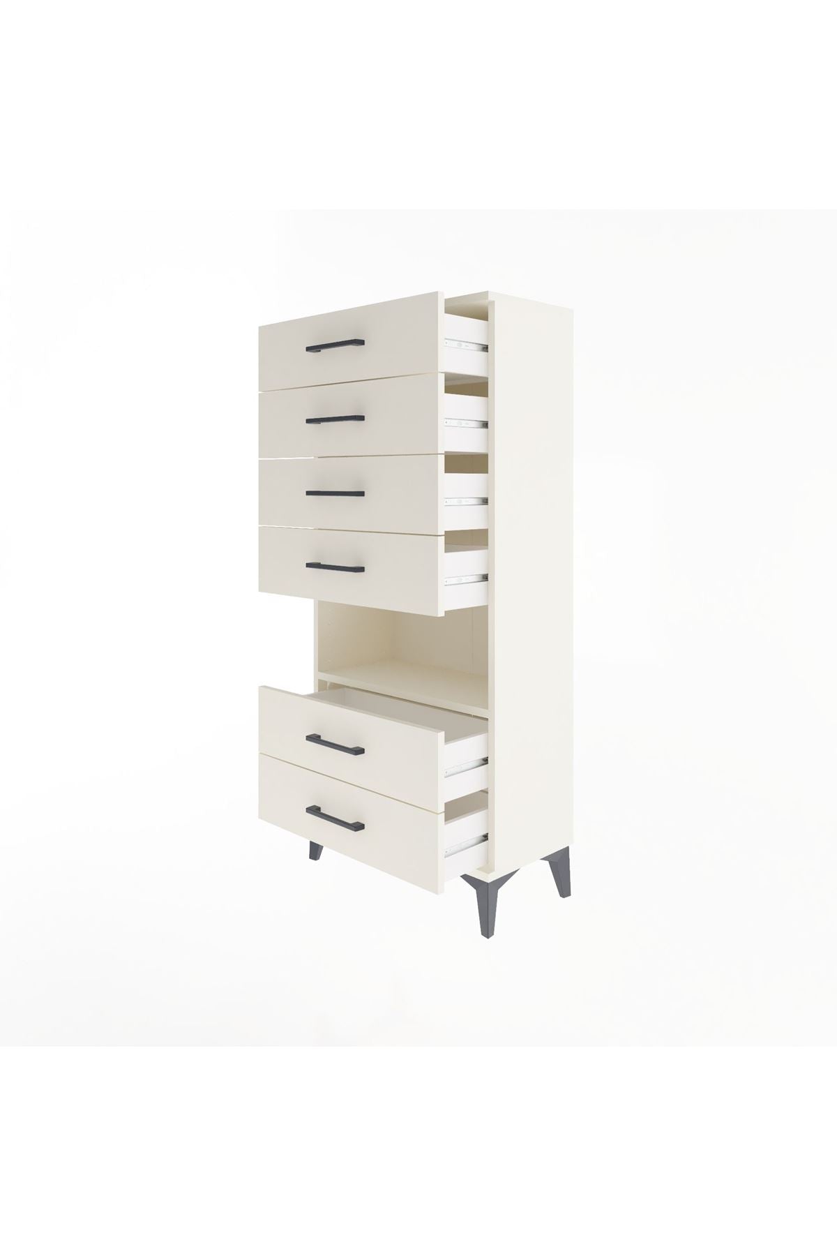 Arges Dolap Tek Raflı 6 Çekmeceli 60x30x134 - S17M065V1A