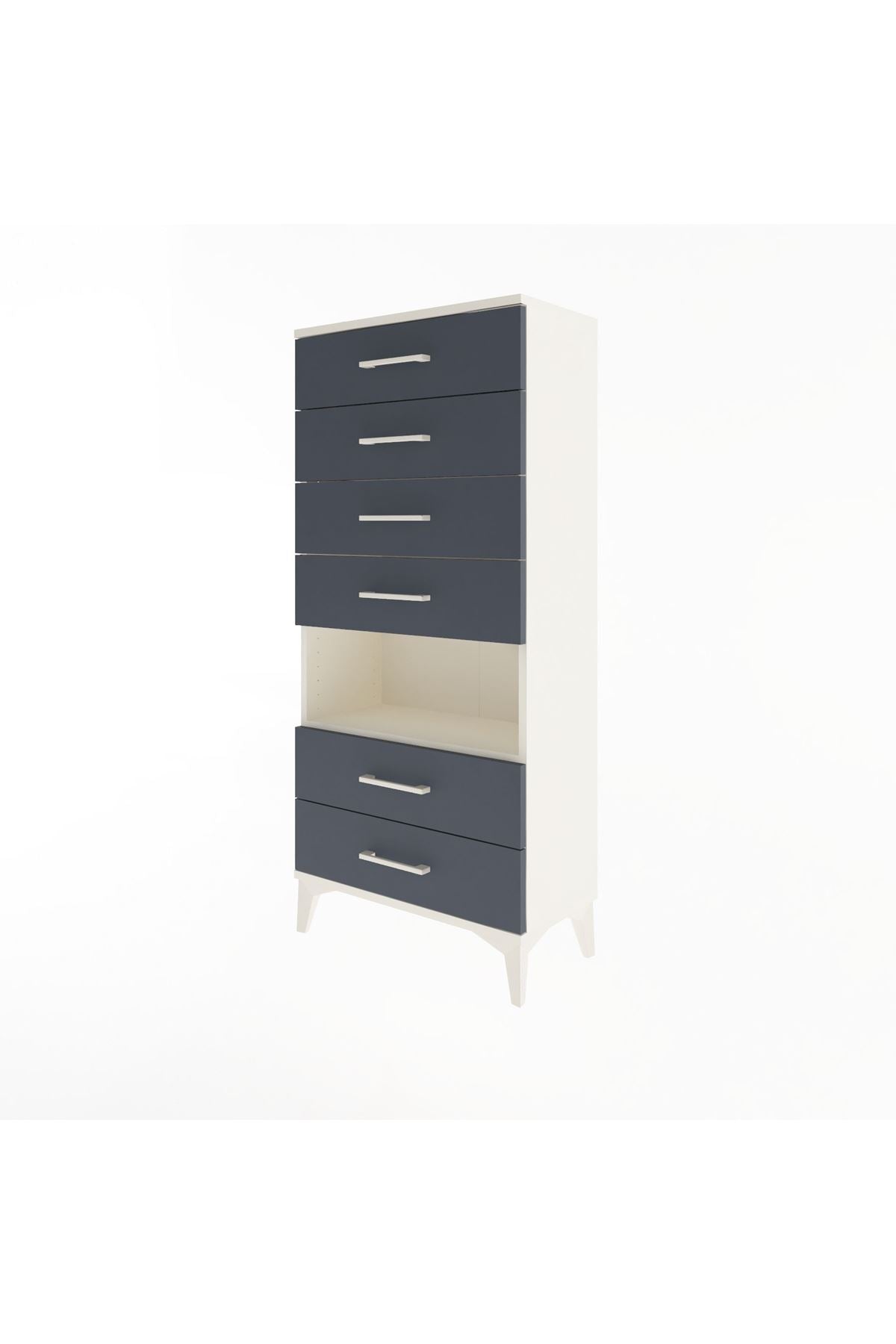 Arges Dolap Tek Raflı 6 Çekmeceli 60x30x134 - S17M065V2A