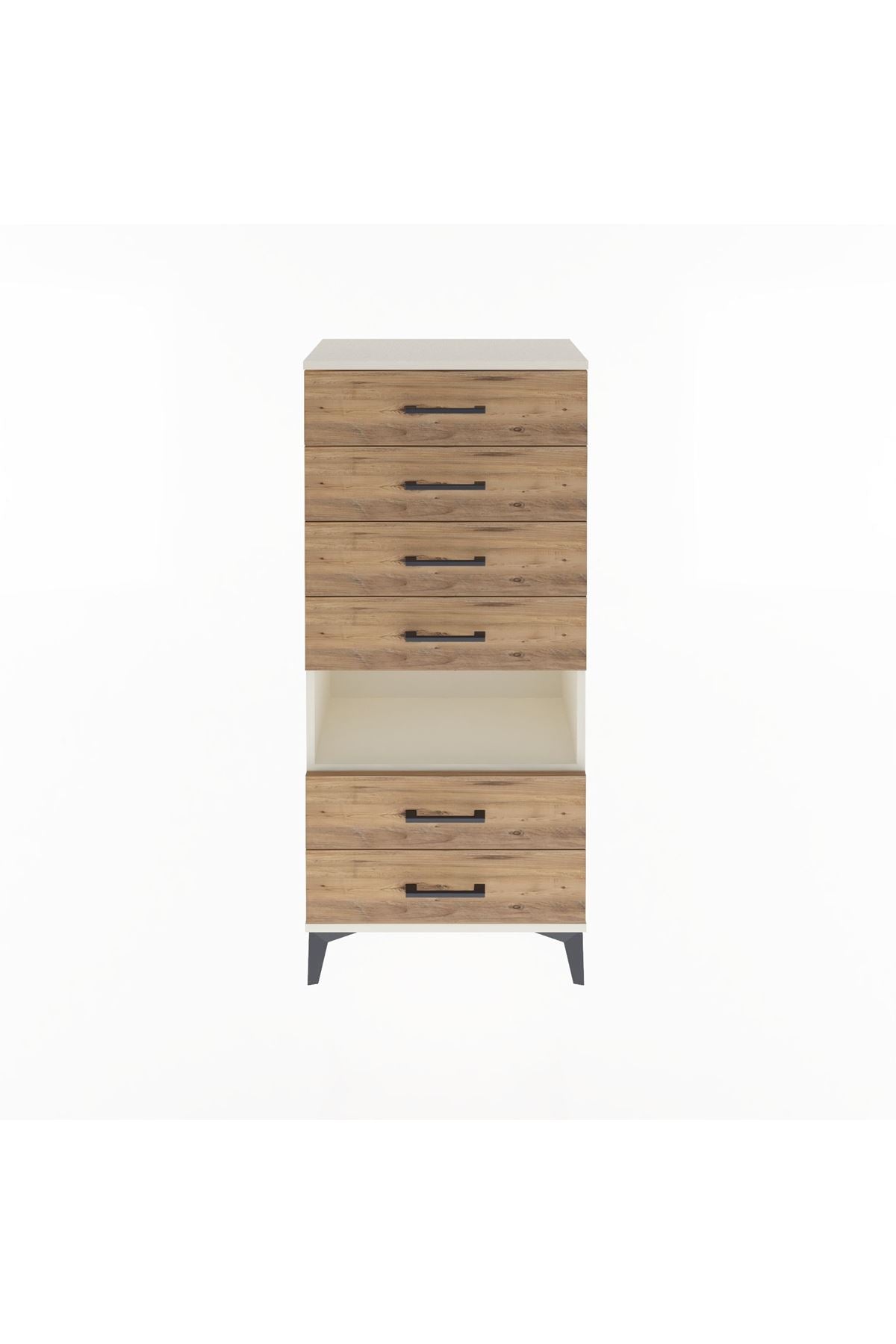 Arges Dolap Tek Raflı 6 Çekmeceli 60x30x134 - S17M065V3A