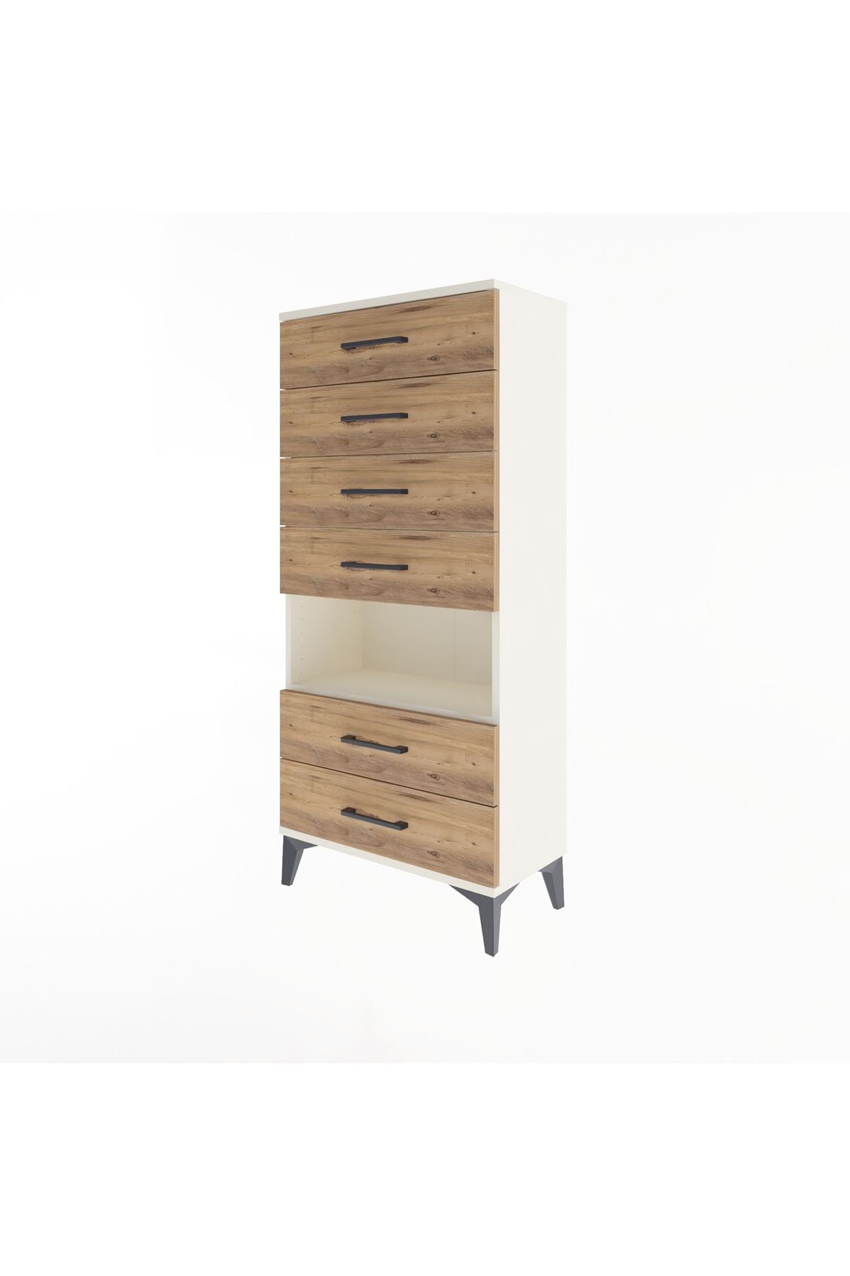 Arges Dolap Tek Raflı 6 Çekmeceli 60x30x134 - S17M065V3A
