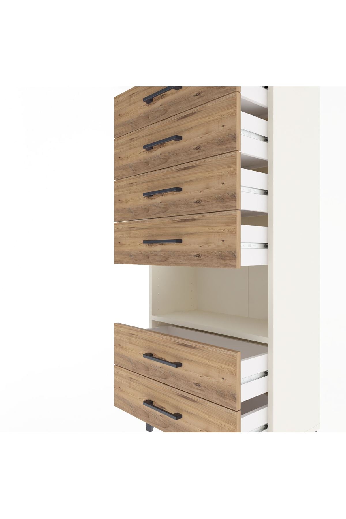 Arges Dolap Tek Raflı 6 Çekmeceli 60x30x134 - S17M065V3A