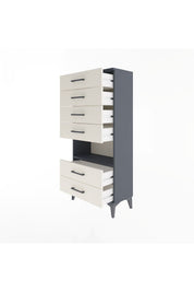 Arges Dolap Tek Raflı 6 Çekmeceli 60x30x134 - S17M065V4A