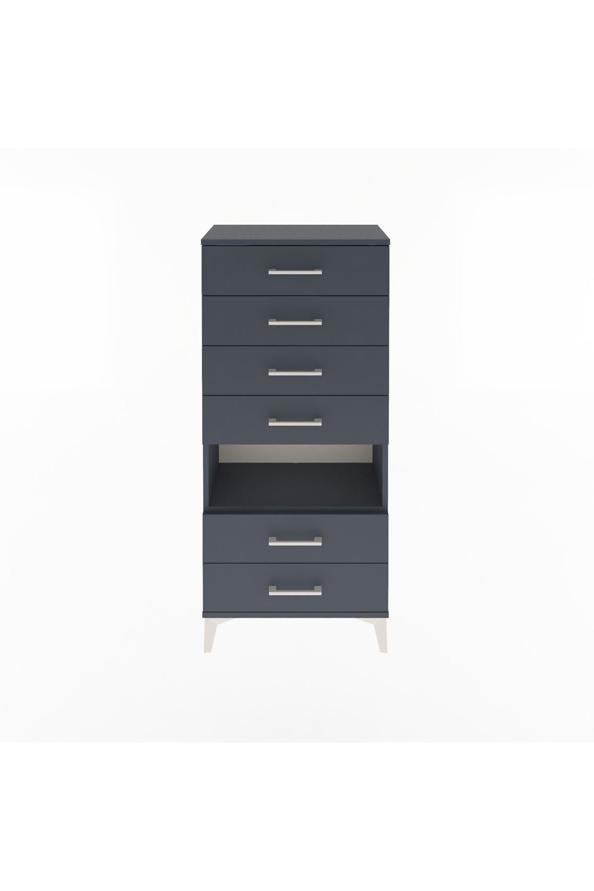 Arges Dolap Tek Raflı 6 Çekmeceli 60x30x134 - S17M065V5A