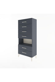 Arges Dolap Tek Raflı 6 Çekmeceli 60x30x134 - S17M065V5A