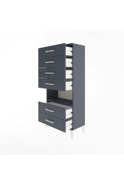 Arges Dolap Tek Raflı 6 Çekmeceli 60x30x134 - S17M065V5A