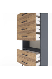 Arges Dolap Tek Raflı 6 Çekmeceli 60x30x134 - S17M065V6A